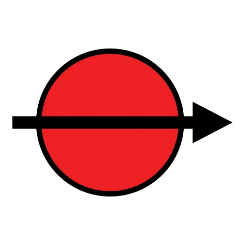 A través de, travesía