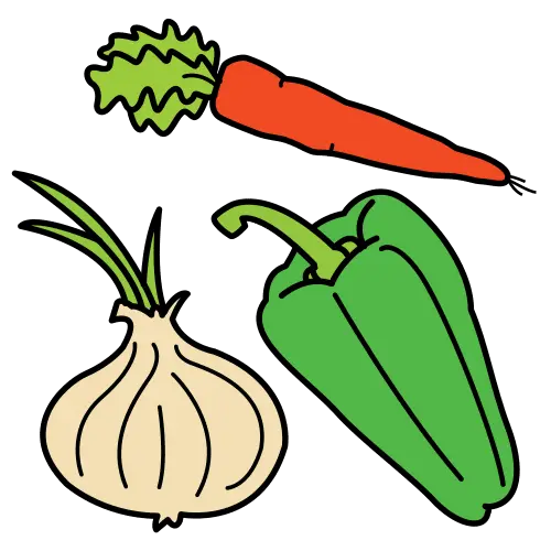 Hortalizas con cebolla