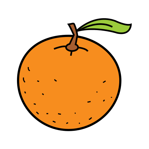 Icon for Frutas con fibra: frambuesa, plátano, ciruela, manzana, naranja y kiwi.