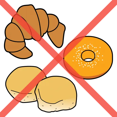 No comer bollería