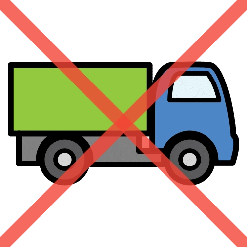 Pictograma: no camion