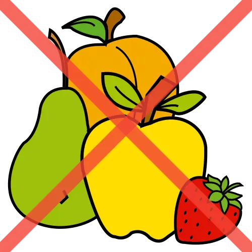 No comer frutas