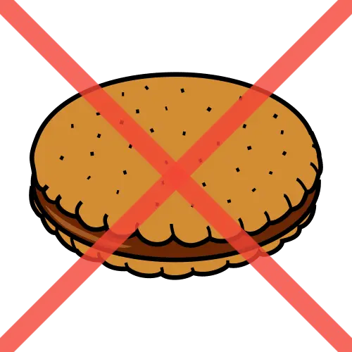 No comer galletas de chocolate
