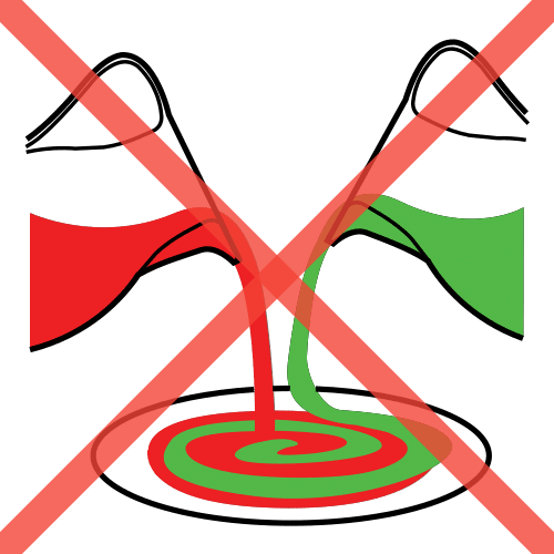 Pictograma: no mezclar