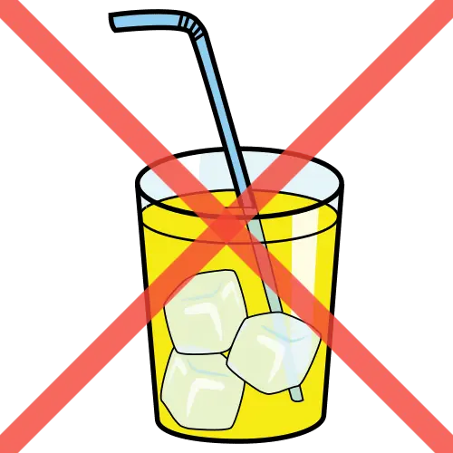 No tomar refresco