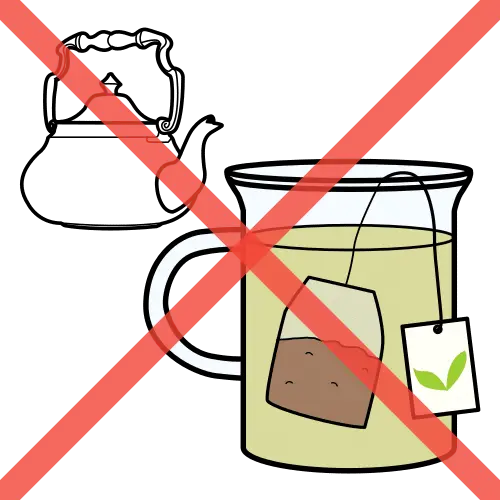 No tomar té instantáneo