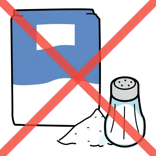 No tomar sal, dieta sin sal