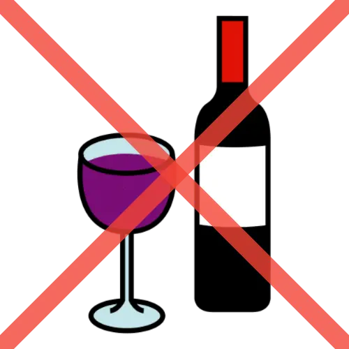 No tomar vino