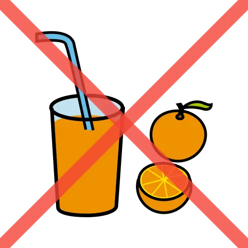 No tomar zumo de naranja
