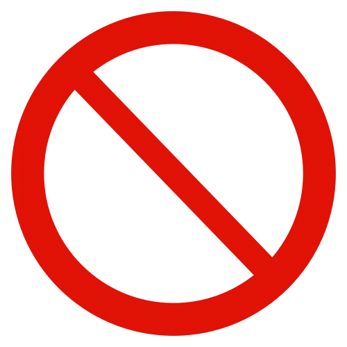 Prohibido, no permitido