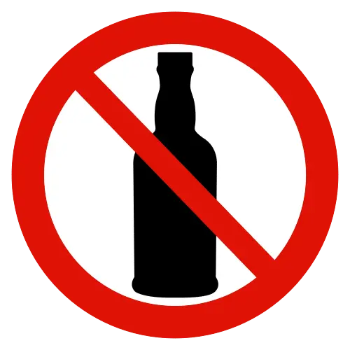 Prohibido el alcohol