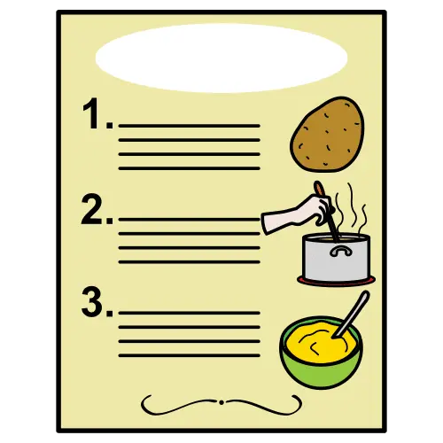 Pictograma: receta comida